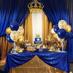 Elegant 4 Set Navy Blue Gold Balloon Centerpieces for Stunning 2026 Celebrations