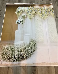 Floral Wedding Party Backdrop Reception Photo Background Banner Large 8×6′ New