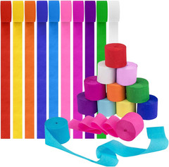 10 Rolls Crepe Paper Craft Streamers Hanging Rainbow Crepe Paper Streamers 10 Co