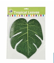 Green Artificial Tropical Luau Leaves Table Decoration Hawaiian Beach Party 12pc