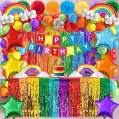 Rainbow Birthday Decorations, 104Pcs Colorful Birthday Party Decorations for …