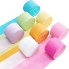 Pastel Birthday Party Decorations Pastel Crepe Paper Streamers 8 Rolls Pastel…