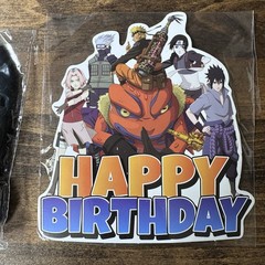 Naruto Anime Birthday Party Supplies Set – Banner, Cake Topper, Balloons
