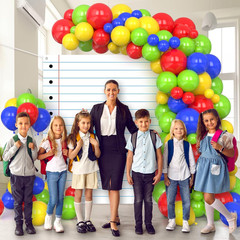 141Pcs Back to School Arch Kit Party Decorations Notebook Classroom Backdrop wit