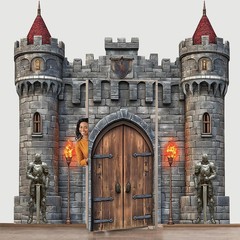 Colorful Medieval Castle Door Covers – Perfect for Birthday & Halloween