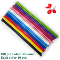 260 Balloons 100 pack, Long Twisting Latex Balloons,for Birthday, Wedding, Ba…