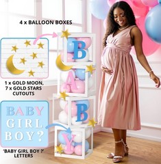 191 Pc Twinkle Twinkle Little Star Gender Reveal Decorations, Boy or Girl | 2…