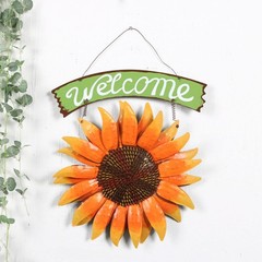 Sunflower Metal Hanging Sign Welcome Plaque for All Seasons and Spaces