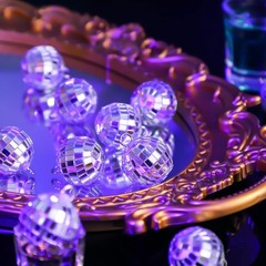 Assorted Mini Disco Balls – 20 Pcs Silver Reflective Ornaments for Celebrations