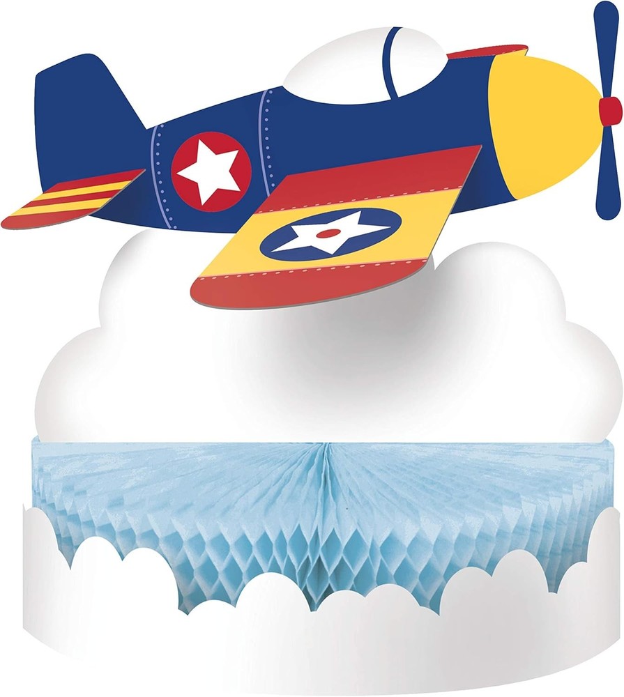 Lil Flyer Airplane Plane Cute Boys Kids Birthday Party Decoration Centerpiece