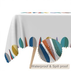 Rectangle Tablecloth 70×140 Mid Century Modern Abstract 1950s 1960s