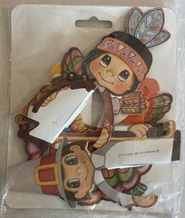 4 Pack Honeycomb Thanksgiving Playmates 5″ Top Quality By Beistle 1986 USA Made