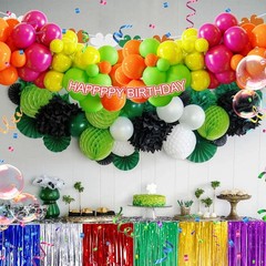 Tropical Balloon Arch Kit,119 Pcs Different Size Hawaiian Balloons,Latex Summ…