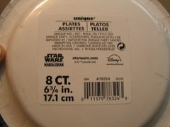 Star Wars Party Decorations Plates Baby Yoda Banner Tablecloth Etc. lot set