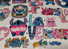 Stitch Themed Party Masks Decor 20 Pieces & Sticks Cake Toppers Wall Decor Photo