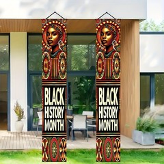 Black History Month Banners Front Porch Elegant Portrait Door Banner African …