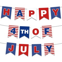 4th of July Banner Decorations,Red White Blue Outdoor Patriotic American Gard…