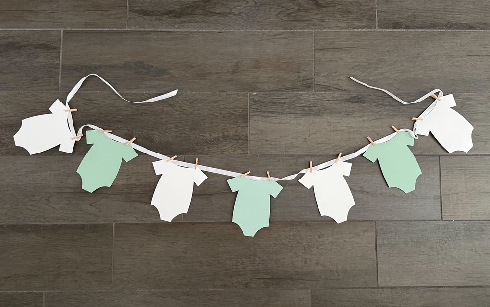 Sage & White Baby Shower Banner 63”