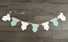 Sage & White Baby Shower Banner 63”