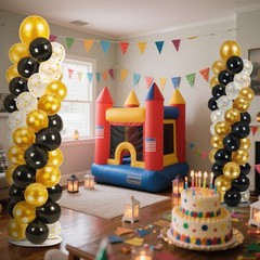 2 Pack Balloon Column Stand, 6.5 FT Height-Adjustable Balloon Column Stand Ki…