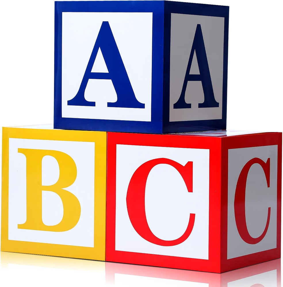 3 Pcs ABC Balloon Box Decorations First Day of School Back to School Classroom D