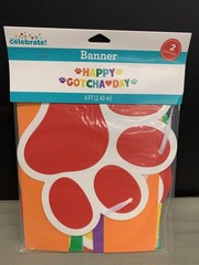 HAPPY GOTCHA DAY Banner for Dog Cat Adoption Party Celebrate 8ft Long 2-PACK NEW