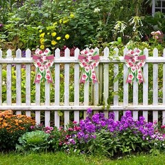 Hying 2 Pieces Spring Flowers Bows for Wreath, Style 2: 2pcs Smaller Tulips