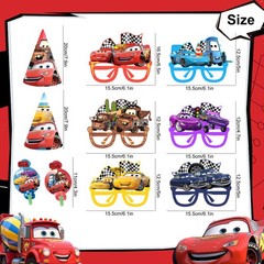 Cars Party Decoration Lightning Mcqueen Party Favours Kids Birthday Hat Blow Out