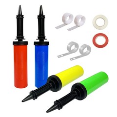 4pcs Balloon Pump Hand Held Inflator Air Pump for Balloons, 4 Random Color, F…