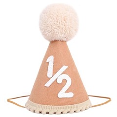 Baby Half Birthday Cone Hat – Baby 1/2 Birthday Hat, Six Months Party Hat Out…