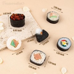 , 6 Pack Artificial Susi Fake Sushi Simulated Onigiri Realistic Food Model Li…