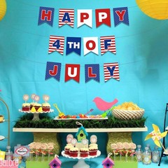 4th of July Banner Decorations,Red White Blue Outdoor Patriotic American Gard…