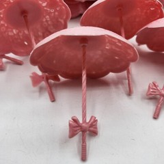 BRIDAL Baby SHOWER Plastic pink Parasol Party Favor Nut Candy Cup decoration
