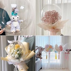 10Pcs Pre Stretched Extra Wide Mouth BoBo Balloons, 30 Inch Large Clear Stuff…