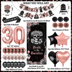 Death to My 20s Decorations, 30th Birthday Decorations for Her, Rip 20s Banne…
