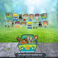 scooby doo 6PC Hanging Swirls party supplies decoration balloons birthday
