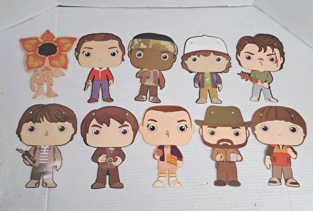 Stranger Things Party Decorations Chibi Birthday Cardstock Characters 7” Decor