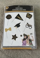 NIP Bundle of 4, Graduation Photo Props Set – Black and Gold