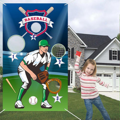Baseball Toss Games Banner Backdrop Background Photo Booth Props Sports Theme De