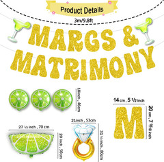 Margs And Matrimony Bachelorette, 65 Pcs Margs And Matrimony Decorations, Margar