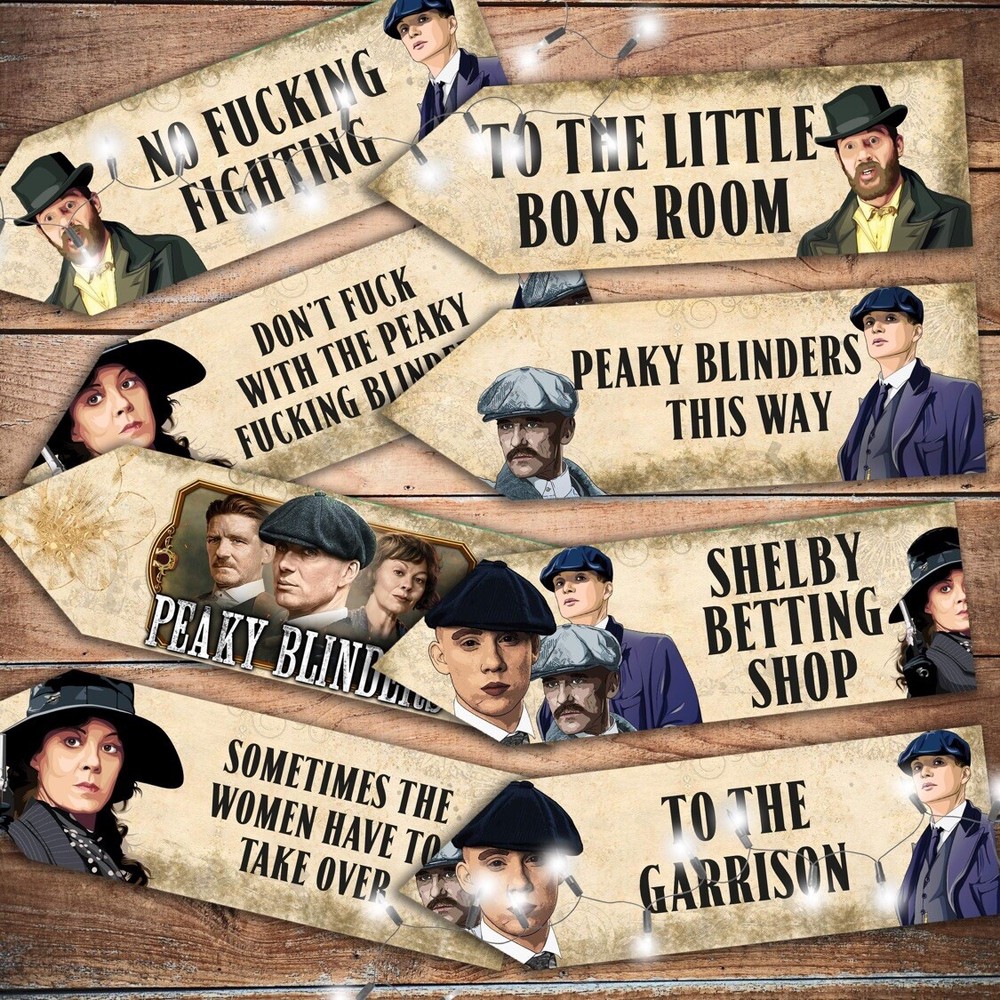 Set of 8 Peaky Blinders Party Decoration Arrows House Decor Birthday Celebration