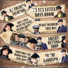 Set of 8 Peaky Blinders Party Decoration Arrows House Decor Birthday Celebration