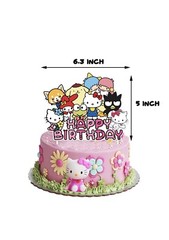 Hello Kitty & Friends Birthday Party Decora Supplies，Balloon Banner Cake Toppers