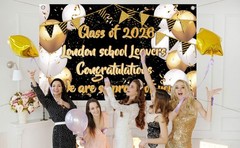 Personalised Graduation Background Banner School Leaver 2026 party decoration