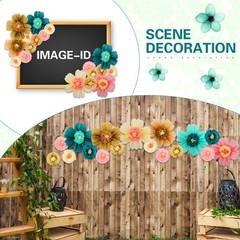 12 Pcs Large Colorful Tissue Flowers Decorations Giant Fiesta Craft Crepe Flo…