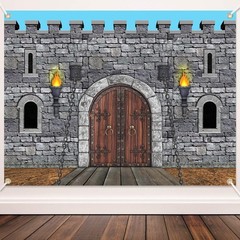 Medieval Castle Backdrop 7×5 ft Wall Decorations for Knight Theme Party