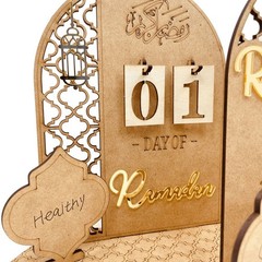 Countdown Calendar Ramadan Decoration Islamic Muslim Festival DIY Ornament JQ