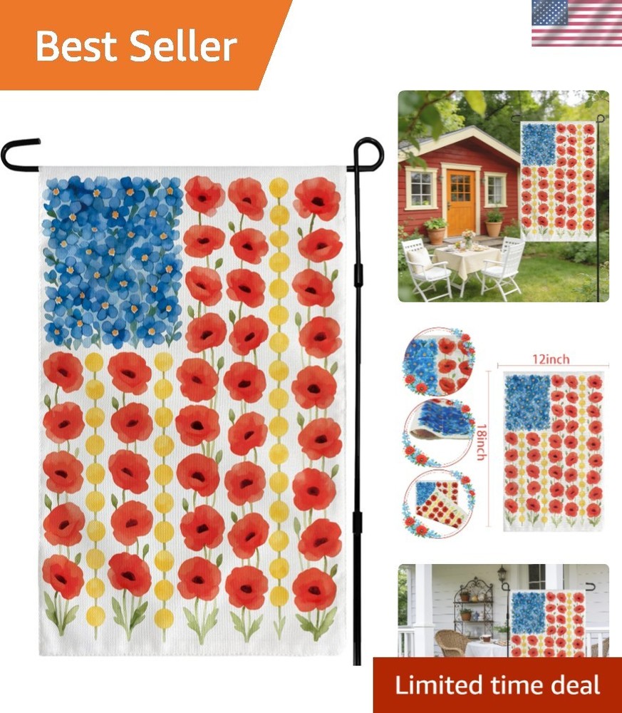 Durable Patriotic Garden Flag – 12×18 Inch Double-Sided for 4th of July