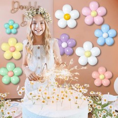 16 Set Daisy Flower Balloons DIY Kit,Boho Macaron Pastel Daisy Balloon Flower…
