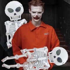 Large Spooky Mylar Life Skeleton Balloons 34×62 Inches – 2 Pieces